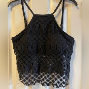 Women’s Kenneth Cole reaction Swim Top, Black, Size XL, NWT